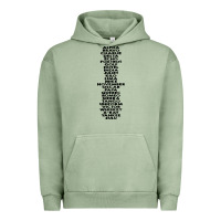 Pigment Oil Green phonetic alphabet Urban Hoodie - artisFamous
