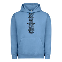 Pigment Pebble Blue phonetic alphabet Urban Hoodie - artisFamous