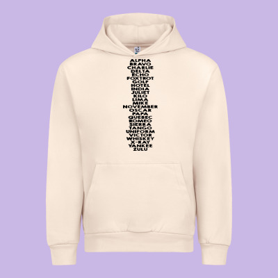 Phonetic Alphabet Urban Hoodie Designed By Artisfamous
