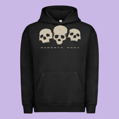 Memento Mori Three Skulls Urban Hoodie Designed By Artisfamous