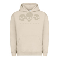 Pigment French Oak memento mori three skulls Urban Hoodie - artisFamous