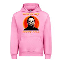 Fuchsia Pink this is my happy face Urban Hoodie - artisFamous