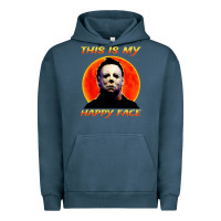 Pigment Midnight Navy this is my happy face Urban Hoodie - artisFamous