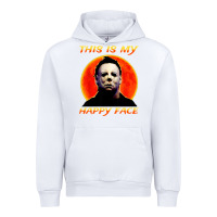 White this is my happy face Urban Hoodie - artisFamous