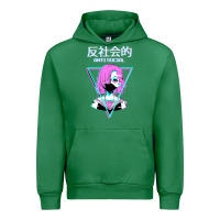 Emerald antisocial wave anime Urban Hoodie - artisFamous