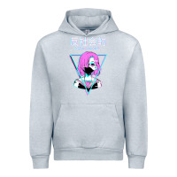 Heather Grey antisocial wave anime Urban Hoodie - artisFamous