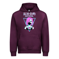 Mauve Wine antisocial wave anime Urban Hoodie - artisFamous