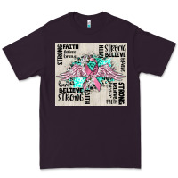 Plum cancer ribbon with angel wings Premium Tee - CowGirlArtShop
