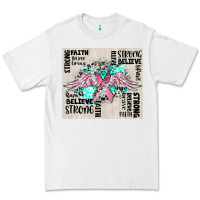 Cancer Ribbon With Angel Wings Premium Tee | Teevron