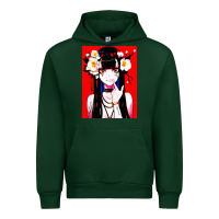 Forest Green anime girl japanese Urban Hoodie - artisFamous