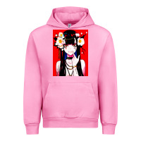 Fuchsia Pink anime girl japanese Urban Hoodie - artisFamous