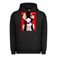 Pigment Black anime girl japanese Urban Hoodie - artisFamous