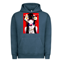 Pigment Midnight Navy anime girl japanese Urban Hoodie - artisFamous