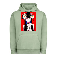 Pigment Oil Green anime girl japanese Urban Hoodie - artisFamous