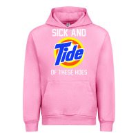 Fuchsia Pink sick and tide of these hoes Urban Hoodie - artisFamous