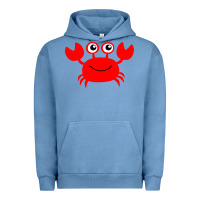 Pigment Pebble Blue Red Crab Urban Hoodie - artisFamous