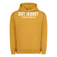 Pigment Peanut Butter Got Jesus It's Hell Without Him - Christian Urban Hoodie - artisFamous