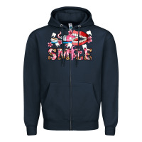 Navy smile with teeth and brush Zipper Hoodie - AdoDesignShop