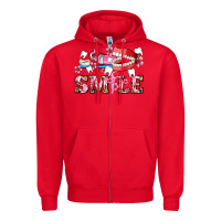 Red smile with teeth and brush Zipper Hoodie - AdoDesignShop