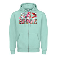 Seafoam smile with teeth and brush Zipper Hoodie - AdoDesignShop