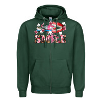 Sports Green smile with teeth and brush Zipper Hoodie - AdoDesignShop