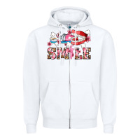 White smile with teeth and brush Zipper Hoodie - AdoDesignShop