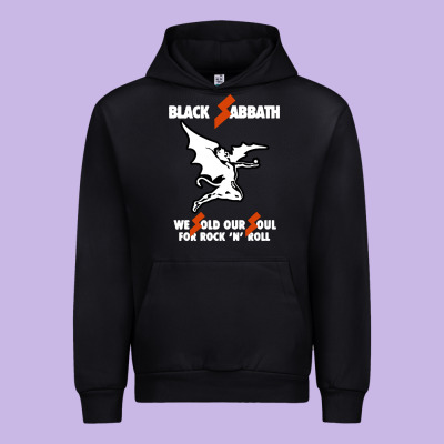 Black Rock And Roll Urban Hoodie Designed By Artisfamous