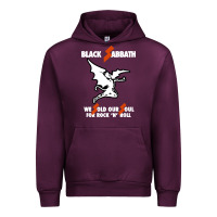 Mauve Wine black rock and roll Urban Hoodie - artisFamous
