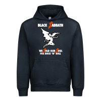 Navy black rock and roll Urban Hoodie - artisFamous
