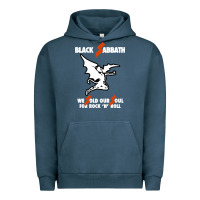 Pigment Midnight Navy black rock and roll Urban Hoodie - artisFamous