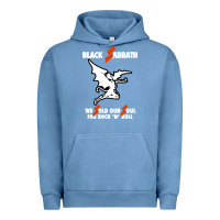 Pigment Pebble Blue black rock and roll Urban Hoodie - artisFamous
