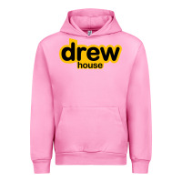 Fuchsia Pink drew smile house Urban Hoodie - artisFamous