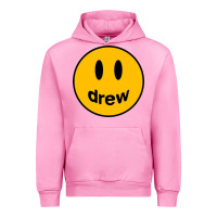 Fuchsia Pink Drew Smile House Urban Hoodie - artisFamous