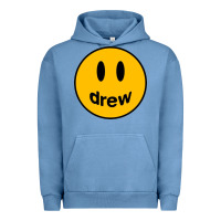 Pigment Pebble Blue Drew Smile House Urban Hoodie - artisFamous