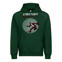 Forest Green streetlight manisfesto vertigo Urban Hoodie - artisFamous