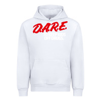 White dare shirt Urban Hoodie - artisFamous