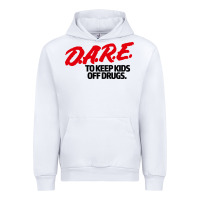 White dare shirt Urban Hoodie - artisFamous