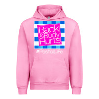 Fuchsia Pink back and body hurts Urban Hoodie - artisFamous