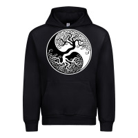 Black tree of life yin yang Urban Hoodie - artisFamous
