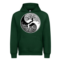 Forest Green tree of life yin yang Urban Hoodie - artisFamous