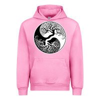Fuchsia Pink tree of life yin yang Urban Hoodie - artisFamous