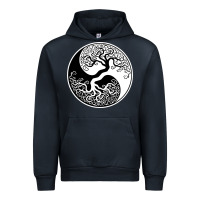 Navy tree of life yin yang Urban Hoodie - artisFamous