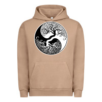 Pigment Burro tree of life yin yang Urban Hoodie - artisFamous