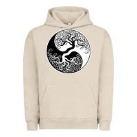 Pigment French Oak tree of life yin yang Urban Hoodie - artisFamous