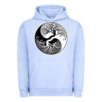 Pigment Grape Ice tree of life yin yang Urban Hoodie - artisFamous
