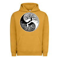 Pigment Peanut Butter tree of life yin yang Urban Hoodie - artisFamous