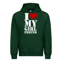 Forest Green i heart my girlfriend shirt Urban Hoodie - artisFamous