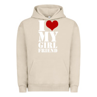 Pigment French Oak i heart my girlfriend shirt Urban Hoodie - artisFamous