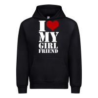 Black i heart my girlfriend shirt Urban Hoodie - artisFamous