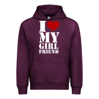 Mauve Wine i heart my girlfriend shirt Urban Hoodie - artisFamous